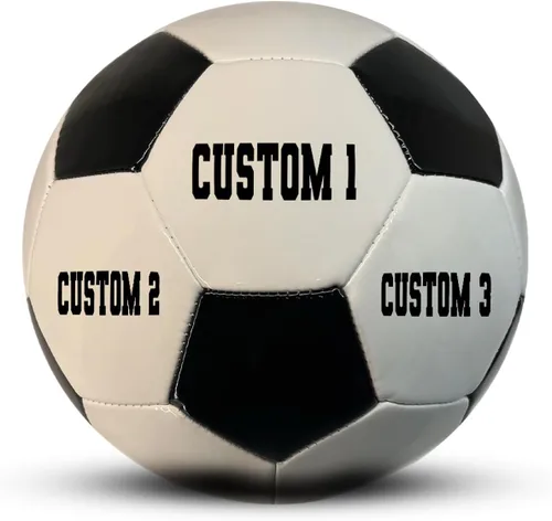 Balón de fútbol personalizado con nombre o texto, tamaños 3, 4 o 5, regalos de fútbol personalizados de estilo clásico para hijo, hija, niño o niña