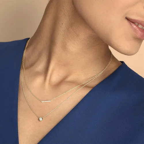 Miniatura 2 de Collner Collar con colgante de corazón de oro de 14 quilates para mujer, delicado collar de estrella, gargantilla de mal de ojo, collar bohemio