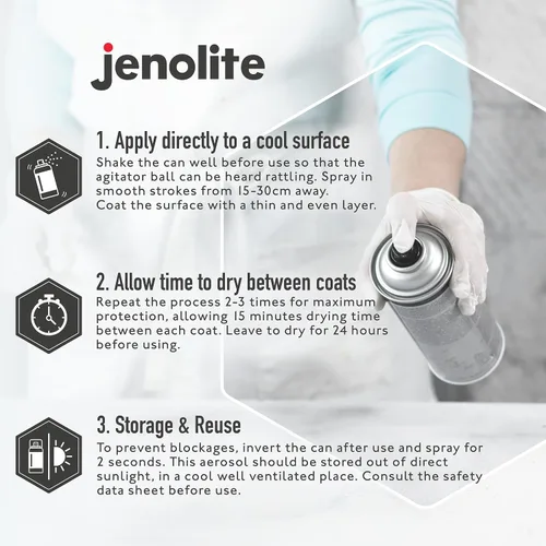 Miniatura 3 de JENOLITE Spray Antióxido - Aerosol Antióxido, Protección Contra el Óxido y la Corrosión para Automóviles y Metal - 400ml (13.5 fl oz)