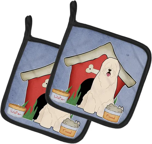 Miniatura 42 de Caroline's Treasures BB2894PTHD Dog House Collection Chow Chow Chow - Par de soportes para ollas, 7.5HX7.5W, multicolor 4-Azul