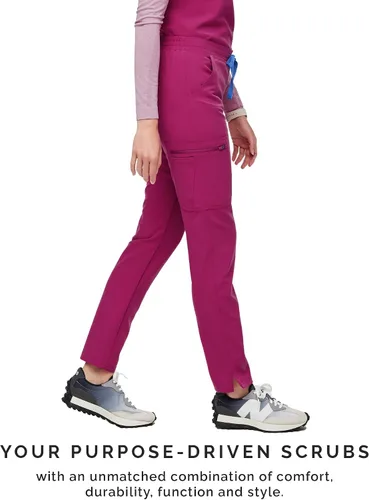 Miniatura 7 de FIGS YOLA - Pantalones médicos ajustados para mujer, ajuste delgado, pierna recta, 11 bolsillos, elásticos en 4 direcciones, pantalones quirúrgicos
