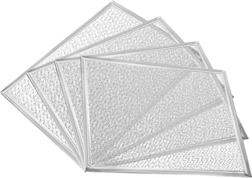 Jovitec Paquete de 4 filtros de repuesto de aluminio para campana extractora compatibles con Broan BP29, 10-1/2 x 8-3/4 x 3/32 pulgadas