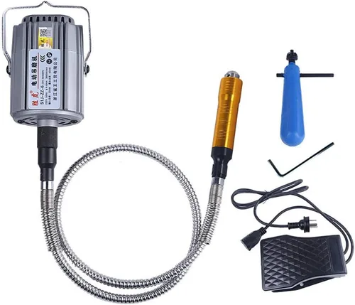 iDili AC 110V Molino colgante eléctrico eje flexible Motor colgante giratorio eje flexible máquina pulidora pulido herramienta de pulido 6MM Chuck
