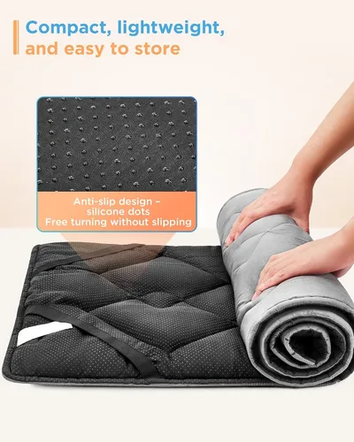 Miniatura 4 de KingCamp Colchón para Catre, Colchoneta de Camping Portátil y Liviana para Dormir, Suave, Cómoda, Antideslizante para Catre de Campamento, Litera