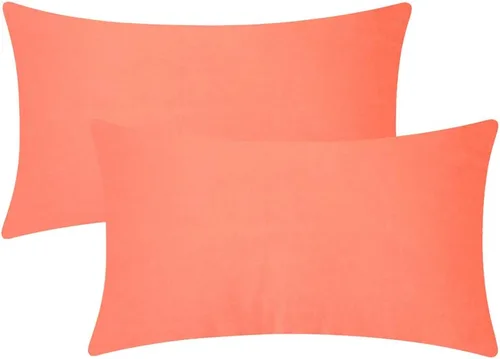 Miniatura 26 de Juego de 2 fundas de almohada de terciopelo para sofá y cama, 18 x 18 pulgadas, color malva