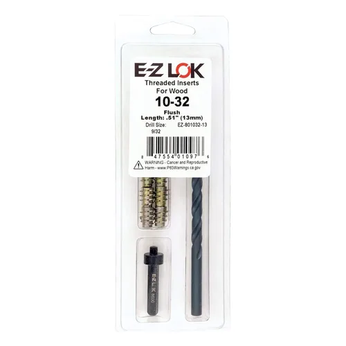 Miniatura 8 de Kit de reparación de rosca hexagonal E-Z para insertos roscados embutidos de madera blanda 5/16-18 x 25mm, taladro, herramienta de instalación