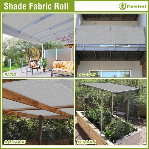 Miniatura 5 de Tela de sombra para exteriores de 8 x 18 pies, rollo de tela con 95% de bloqueo UV, para pérgola, cochera, patio, terraza, toldo, jardín, patio
