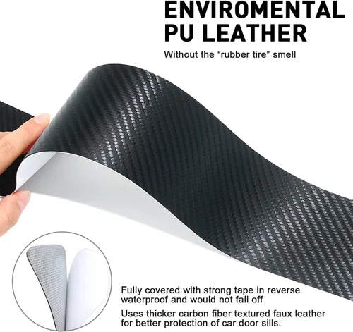 Miniatura 4 de Protectores de umbral de puerta tricolor para Toyota Tacoma TRD 4Runner Tundra Rav4 Highlander, accesorios de fibra de carbono para umbral de puerta