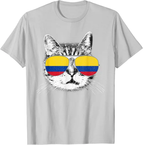Miniatura 71 de Camisa de bandera de Colombia, orgullo colombiano, gato, hombres, mujeres, niños, camiseta de regalo