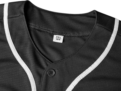 Miniatura 4 de Phoneutrix Camiseta de béisbol en blanco para jóvenes, camisetas de manga corta para niños, uniformes deportivos
