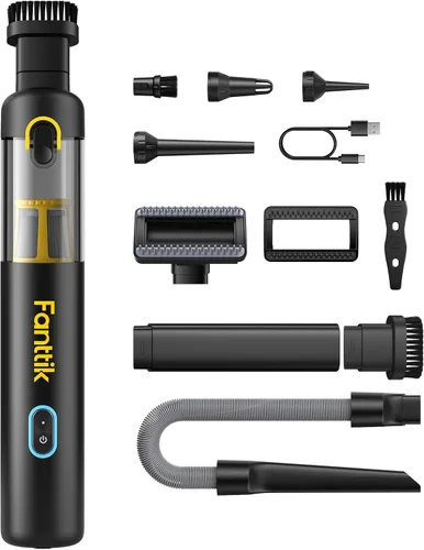 Fanttik Slim V8 APEX - Aspiradora portátil 4 en 1 con potencia de succión de 19000 pa para papá, carga tipo C, vacío de un solo toque para pelo de