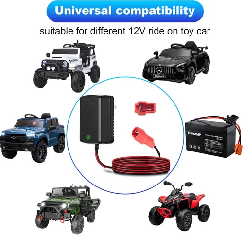 Miniatura 3 de Cargador de batería de 12 V para niños, 12 V, cargador de coche para niños TRAX GMC, Wal-Mart, BMX X6, Moto ATV Quad, cargador de vehículo eléctrico