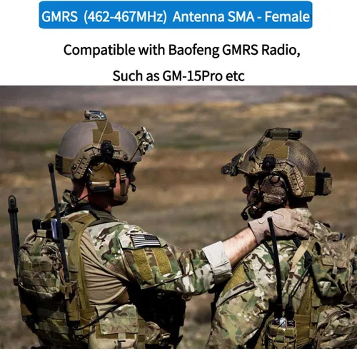 Miniatura 8 de ABBREE Antena de radio GMRS 42.5 pulgadas (462-467MHz) SMA hembra CS antena táctica para Baofeng UV-5R AR-152 UV-82 BF-888S y GM-15 Pro GMRS GM-5RH