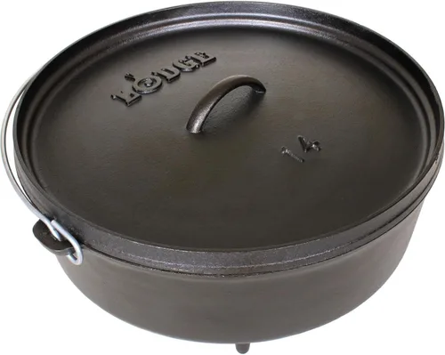 Miniatura 3 de Lodge Horno holandés de hierro fundido precurado de 5 cuartos de galón con tapa - Asas duales - Uso en el horno, en la estufa, en la parrilla