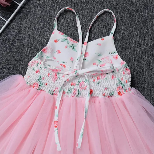 Miniatura 5 de Disfraz de princesa de tul floral para niñas y bebés, con diadema brillante para fiesta de té, para sesión de fotos