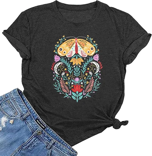 Miniatura 5 de Camiseta de manga corta con diseño de margaritas para mujer, diseño de girasol, talla grande