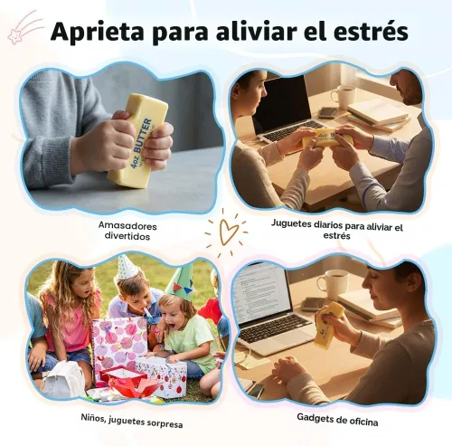 Miniatura 4 de Juguete para ansiedad con aroma a mantequilla, de levantamiento lento, bola para aliviar el estrés para TDAH y ansiedad, lindo regalo suave y blando