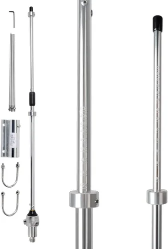 Miniatura 7 de HYS Radio móvil UHF de 100 vatios de frecuencia alterable Antena móvil de aleación de aluminio para 350-500 Mhz dispositivo repetidor Motorola