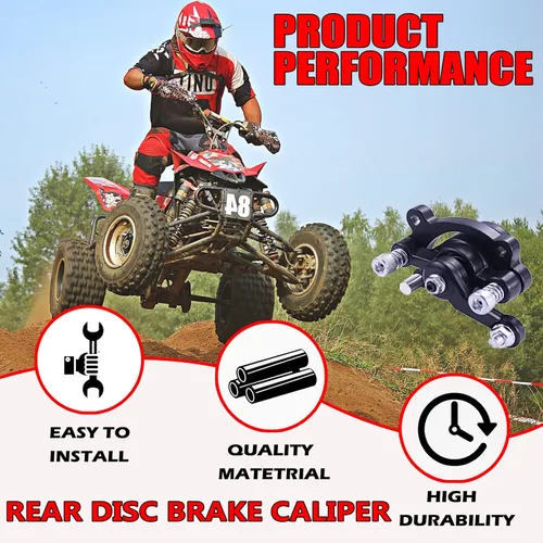 Miniatura 4 de Pinza de freno de disco delantero y almohadilla para MBX10 MBX11 80cc MM-B80 105cc MM-B105 CT100U CC100X Trail Mini Bike 47 49cc Mini ATV Gas Negro