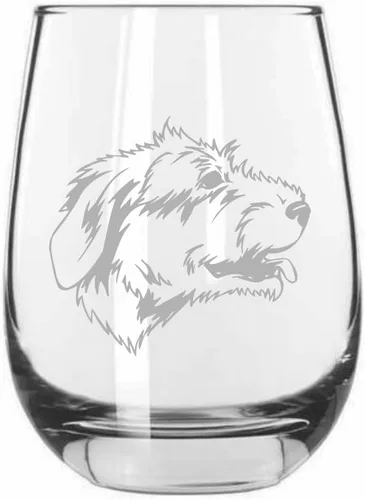Miniatura 458 de Sakhalin Husky Dog - Copa de vino grabada personalizada de 15.25 onzas sin tallo
