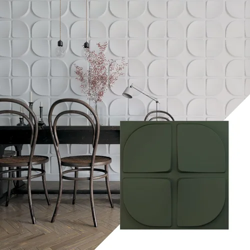 Miniatura 22 de Ekena Millwork WP20X20EUWH 19 5/8 pulgadas de ancho x 19 5/8 pulgadas de alto Edmund EnduraWall Decorativo 3D Panel de pared cubre 2.67 pies