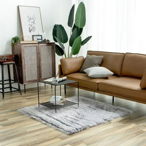 Miniatura 20 de Ashler Home Deco - Tapete de pelo sintético de oveja, mullido, suave, de 2 x 3 pies, lavable a máquina, dormitorio, habitación de los niños, sala