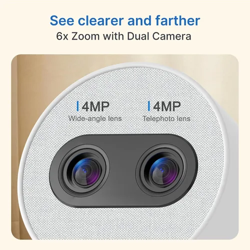 Miniatura 2 de Simsky Monitor de bebé de pantalla dividida de 7 pulgadas con 2 cámaras, cámaras duales de 4MP con zoom 6X y zoom panorámico, WiFi y sin WiFi