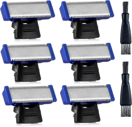 Miniatura 8 de 2 cabezales de repuesto para afeitadora compatibles con Micro Touches Solo Trimmer cuchillas de repuesto (2 piezas + 2 cepillos)