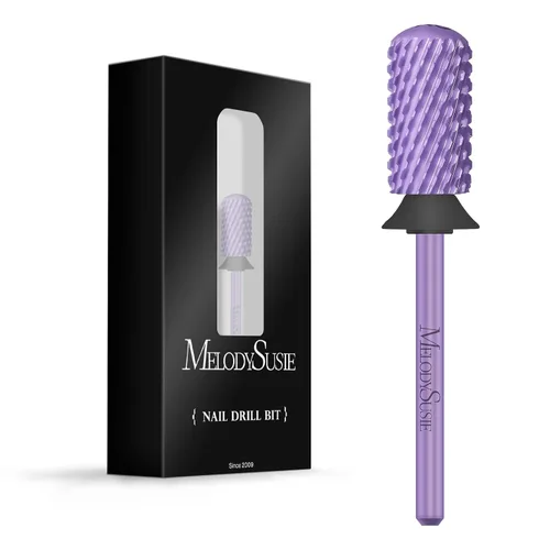 Miniatura 14 de MelodySusie Brocas de uñas de seguridad, brocas de carburo de 2,38 mm de barril grande y parte superior redonda y suave, adecuadas para manicura