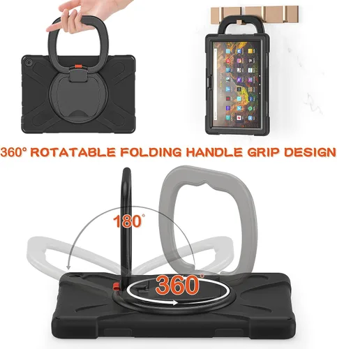 Miniatura 3 de Funda portátil de rotación de 360° para tablet Fire HD 10 y 10 Plus