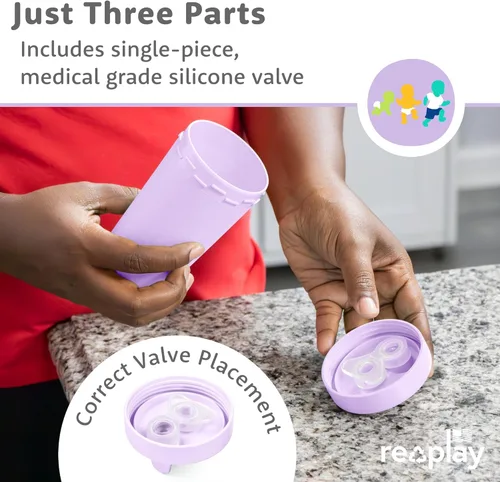 Miniatura 8 de Re-Play - Vasos con tapa de 10 oz., hechos en EE.UU., para niños pequeños de 1 año en adelante, a prueba de derrames, aptos para lavavajillas
