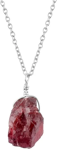 Miniatura 9 de Collar con colgante de piedras preciosas, piedra de energía áspera, cristales curativos de chakras, plata esterlina 925, chapado en rodio, piedra