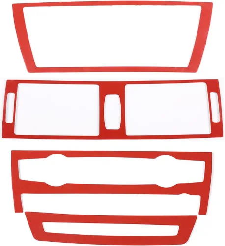 Miniatura 7 de Ajuste para BMW X5 X6 E70 E71 2008-2013 Función de ajuste de consola central Adhesivo decorativo de panel + Navegación y salida de aire, adhesivo