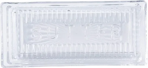 Miniatura 6 de Tablecraft Plato individual, vidrio transparente, mantequilla en relieve, 7 x 3 x 2.75, paquete de 6