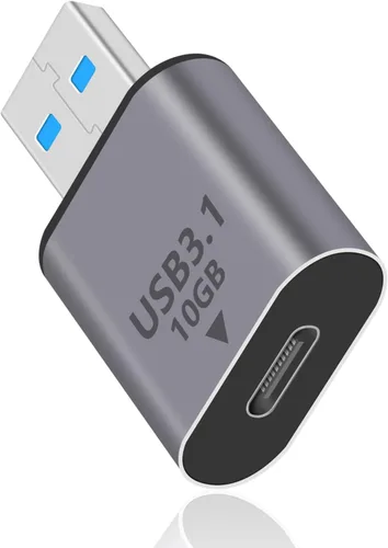 Miniatura 9 de Duttek Adaptador USB C hembra a USB hembra 3.1 Gen2, 10Gbps bidireccional tipo C a tipo A, adaptador OTG compatible con sincronización de datos
