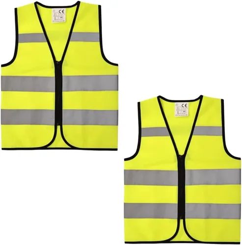 Miniatura 11 de Chaleco de seguridad de alta visibilidad para niños, chaleco de seguridad para niños pequeños, chaleco reflectante para niños, chaleco de Amarillo