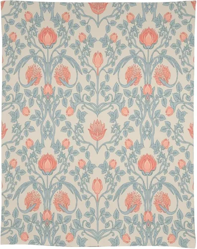Miniatura 50 de Mantel Floral Retro de Pájaros, Diseño Original Bohemio William Morris Estampado Cubierta de Mesa para Hogar Picnic Fiesta Comedor Cocina William
