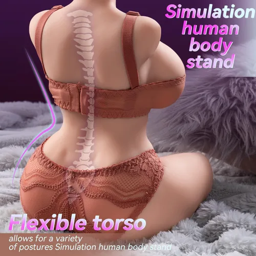 Miniatura 5 de Baquick Muñeca sexual realista de 12 libras, diseño Ava realista 1:1 escalado, juguete de masturbación masculina 3 en 1, vagina de doble entrada