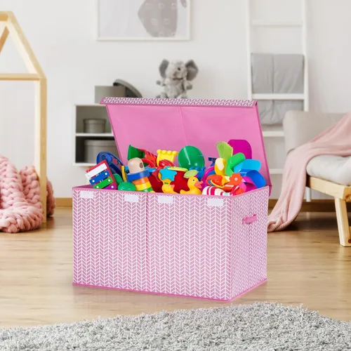 Miniatura 7 de Mayniu Caja de juguetes extra grande con divisores, organizador de almacenamiento de juguetes resistente de 120 litros, cesta para niños, niñas