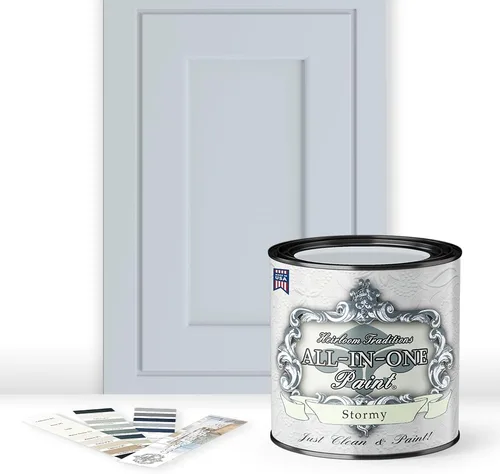 Miniatura 100 de Pintura TODO EN UNO, Abbey (gris cálido), Muestra de 8oz - Pintura duradera para gabinetes y muebles. Imprimación y capa superior incorporadas,