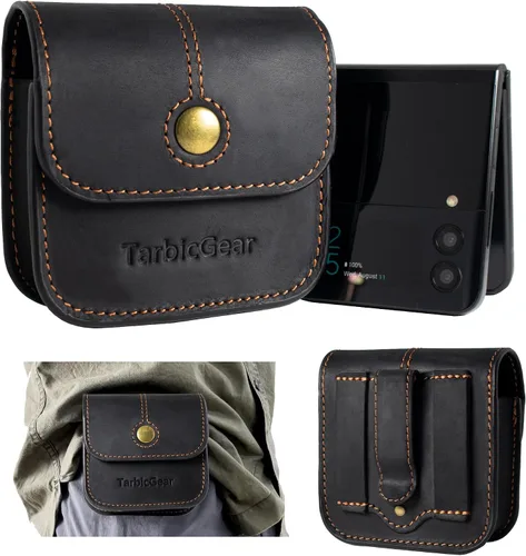 Miniatura 6 de Funda de cuero con tapa para TCL Flip 3, funda para teléfono con tapa, funda para cinturón con clip para cinturón, compatible con teléfono celular S
