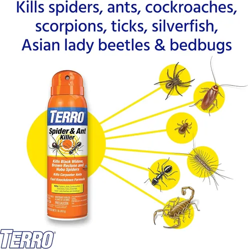 Miniatura 3 de Terro aerosol para matar hormigas de 16 oz T2302-2 aerosol para matar arañas - 2 botellas en aerosol, Paquete de 1
