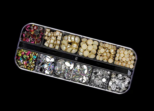 Miniatura 4 de 3000 piezas (5 cajas) Nail Art Rhinestone Set Adornos de Uñas Estilo 3