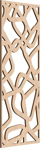 Miniatura 132 de Acme Paneles de pared decorativos de madera con calado, 9 3/8 pulgadas de ancho x 24 3/8 pulgadas de alto x 1/4 de alto, roble rojo