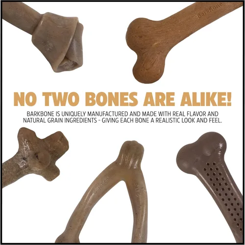 Miniatura 7 de Pet Qwerks Barkbone Flavorit - Hueso con sabor a mantequilla de maní – Superficie rellenable para untes; juguetes resistentes y duraderos