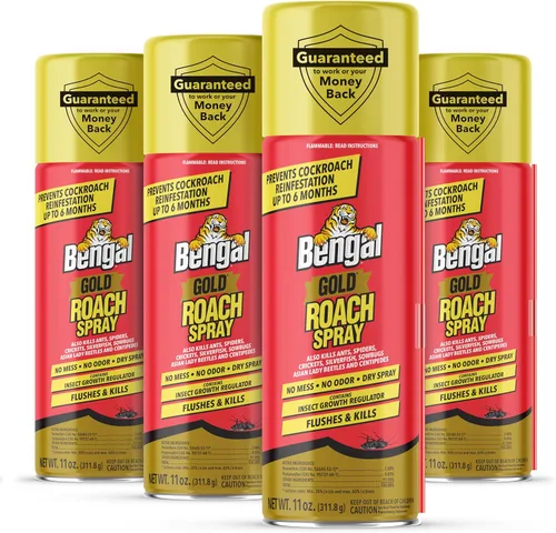 Miniatura 9 de Bengal Gold Spray para Cucarachas - Spray para Insectos Inodoro y sin Manchas para el Hogar - Previene la Reinfestación hasta por 6 Meses - 325 ml