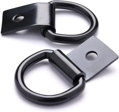 Miniatura 9 de 12 Piezas Anclajes de Amarre de Acero con Anillo en D, Anillos de Amarre de Remolque Resistentes de 1/4 Pulgadas para Red de Carga, Cama de Camión