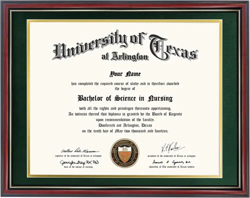 Miniatura 26 de GraduationMall Marco de diploma de certificado de 8.5 x 11, madera maciza y vidrio templado, acabado negro con ribete dorado