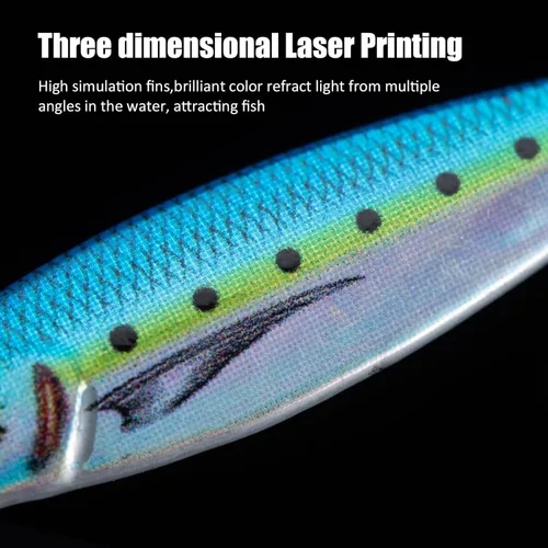 Miniatura 2 de Goture Fishing Jigs, Lead Vertical Jig Saltwater, Jig Fishing Lures with Assist Hook and Treble Hook, 7g-80g Fishing Jigging Spoon Lures for
