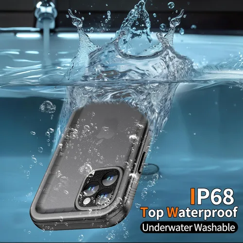 Miniatura 3 de Cozycase Funda Compatible con iPhone 12 Pro Max Funda Impermeable, Protector de Pantalla Integrado, Funda Protectora de Cuerpo Completo, Funda Negro